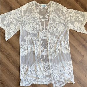 She and Sky Lace Kimono